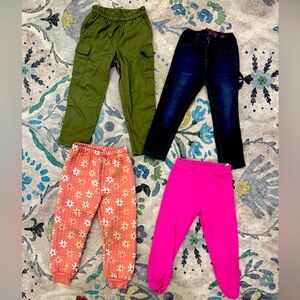 The Children's Place Kids Bottoms Set - Olive, Navy, Coral, and Fuchsia